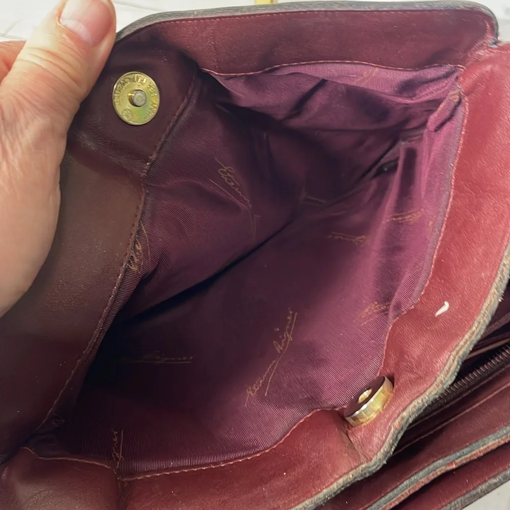Etienne Aigner Vintage 1980's Oxblood/Burgundy Crossbody